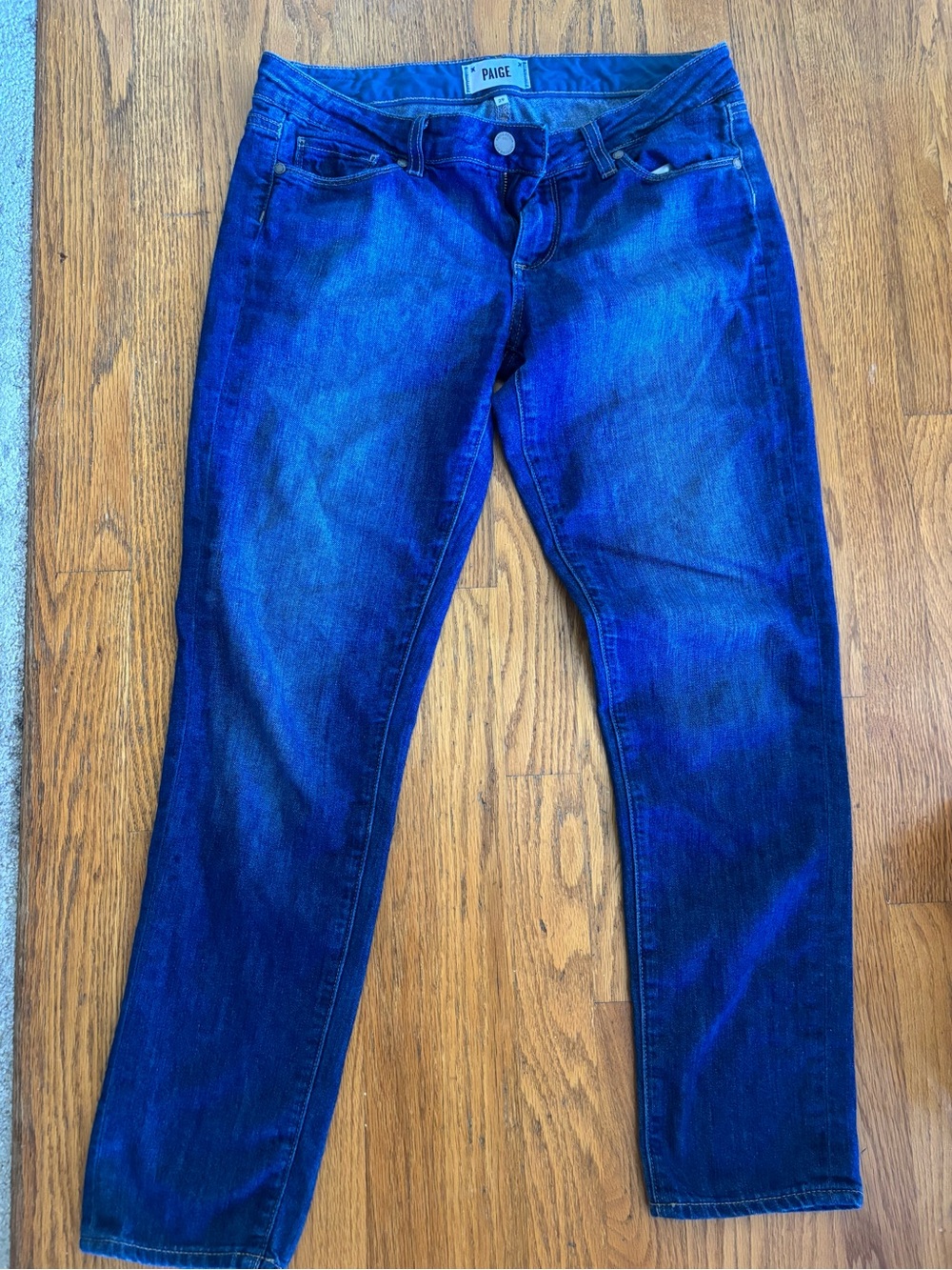 PAIGE Women's Skyline Ankle Peg Jeans in Deep Blue